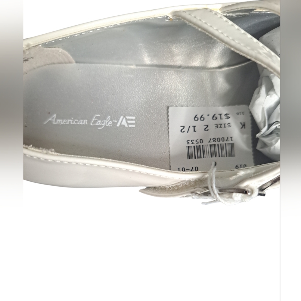 American Eagle By Payless White Girls Dress Mary Jane Shoes - Picture 3 of 5